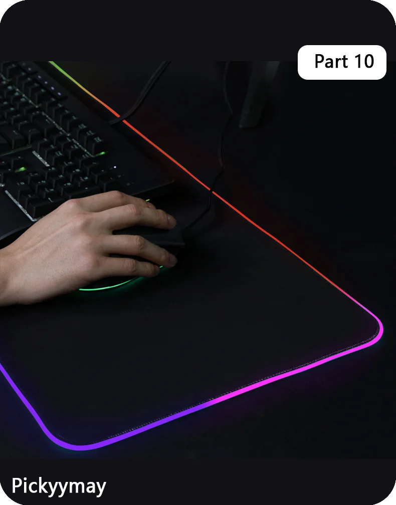 Mousepads Design RGB Mousepad Large Gaming Desk Mat Luminous Mouse Pad Big LED Mouse Mat Desk Pad Backlit Keyboard Mats