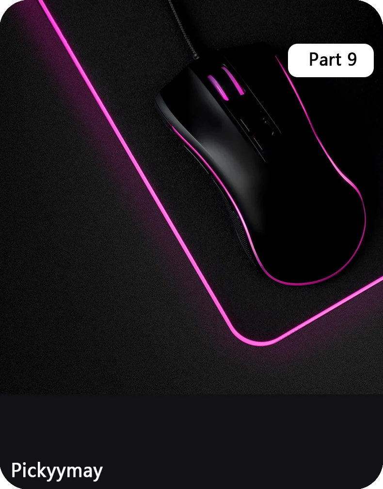 Mousepads Design RGB Mousepad Large Gaming Desk Mat Luminous Mouse Pad Big LED Mouse Mat Desk Pad Backlit Keyboard Mats