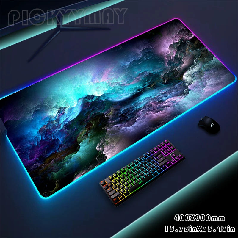 Mousepads Design RGB Mousepad Large Gaming Desk Mat Luminous Mouse Pad Big LED Mouse Mat Desk Pad Backlit Keyboard Mats