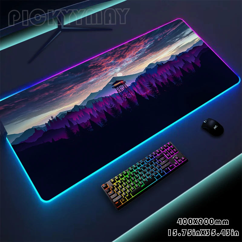 Mousepads Design RGB Mousepad Large Gaming Desk Mat Luminous Mouse Pad Big LED Mouse Mat Desk Pad Backlit Keyboard Mats