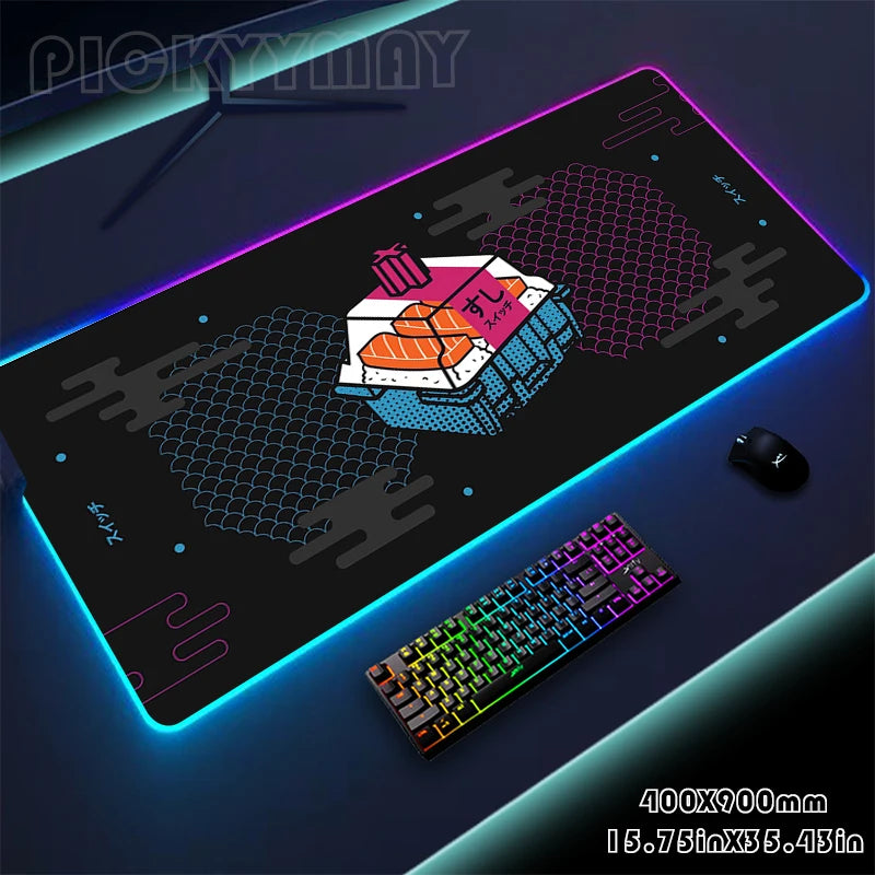 Mousepads Design RGB Mousepad Large Gaming Desk Mat Luminous Mouse Pad Big LED Mouse Mat Desk Pad Backlit Keyboard Mats