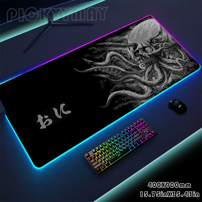 Mousepads Design RGB Mousepad Large Gaming Desk Mat Luminous Mouse Pad Big LED Mouse Mat Desk Pad Backlit Keyboard Mats
