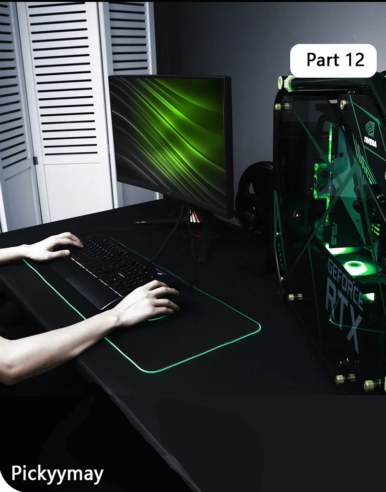 Mousepads Design RGB Mousepad Large Gaming Desk Mat Luminous Mouse Pad Big LED Mouse Mat Desk Pad Backlit Keyboard Mats