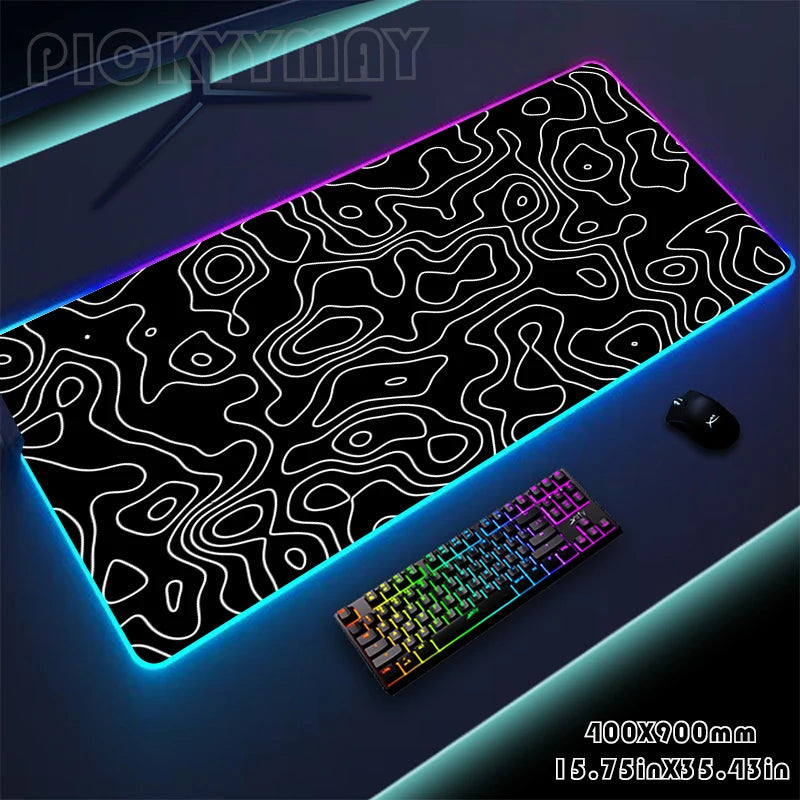 Mousepads Design RGB Mousepad Large Gaming Desk Mat Luminous Mouse Pad Big LED Mouse Mat Desk Pad Backlit Keyboard Mats