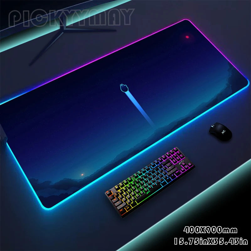 Mousepads Design RGB Mousepad Large Gaming Desk Mat Luminous Mouse Pad Big LED Mouse Mat Desk Pad Backlit Keyboard Mats