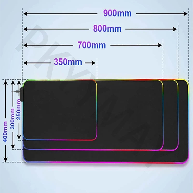 Mousepads Design RGB Mousepad Large Gaming Desk Mat Luminous Mouse Pad Big LED Mouse Mat Desk Pad Backlit Keyboard Mats