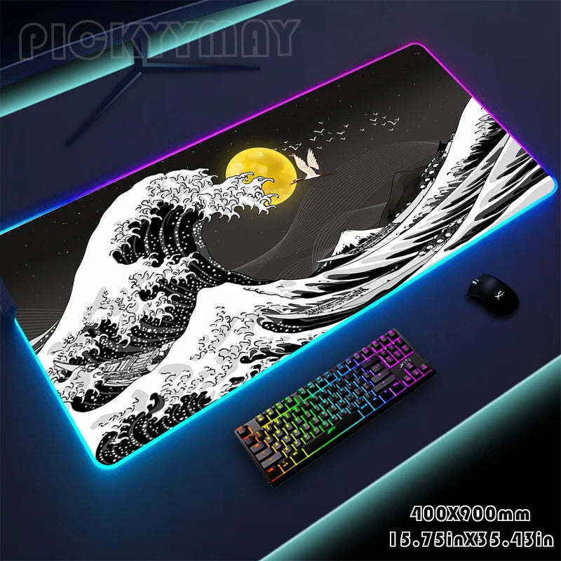 Mousepads Design RGB Mousepad Large Gaming Desk Mat Luminous Mouse Pad Big LED Mouse Mat Desk Pad Backlit Keyboard Mats