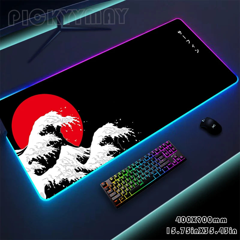 Mousepads Design RGB Mousepad Large Gaming Desk Mat Luminous Mouse Pad Big LED Mouse Mat Desk Pad Backlit Keyboard Mats