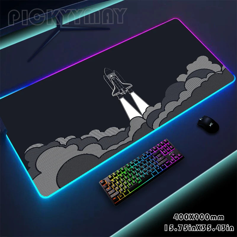 Mousepads Design RGB Mousepad Large Gaming Desk Mat Luminous Mouse Pad Big LED Mouse Mat Desk Pad Backlit Keyboard Mats