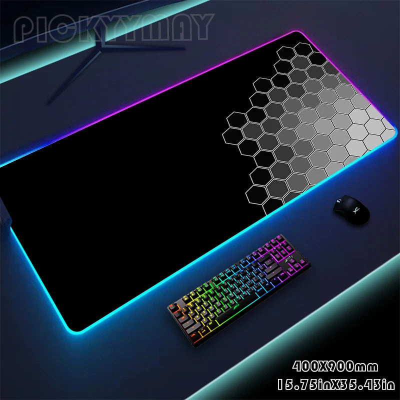 Mousepads Design RGB Mousepad Large Gaming Desk Mat Luminous Mouse Pad Big LED Mouse Mat Desk Pad Backlit Keyboard Mats