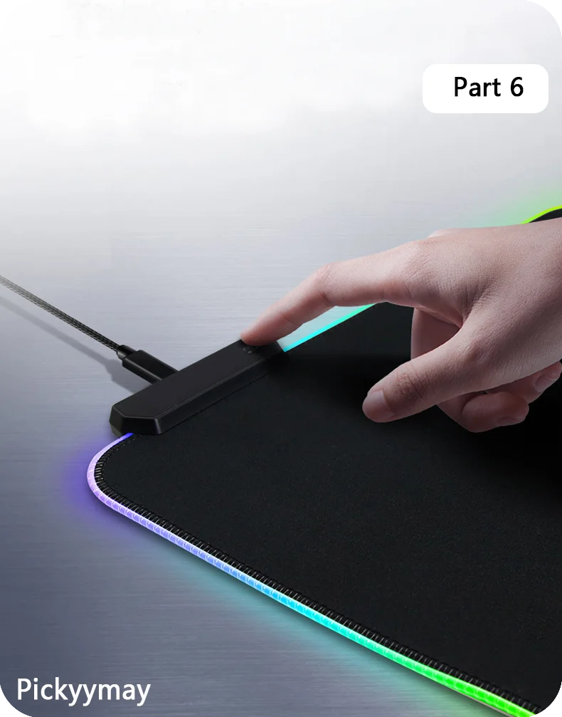 Mousepads Design RGB Mousepad Large Gaming Desk Mat Luminous Mouse Pad Big LED Mouse Mat Desk Pad Backlit Keyboard Mats